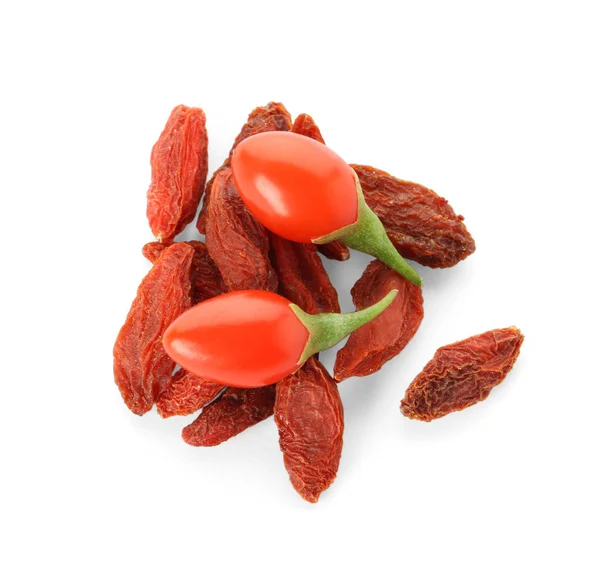 Goji bessen op witte achtergrond — Stockfoto