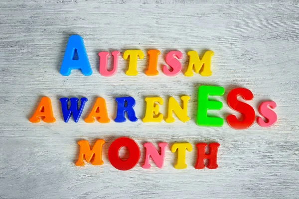 Tekst Autism Awareness Month — Zdjęcie stockowe