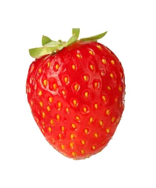 Färsk mogen jordgubbe, isolerad på vit — Stockfoto