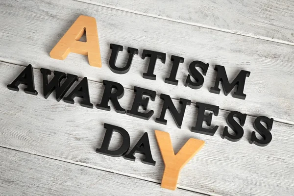 Dzień świadomości autyzmu tekstu — Zdjęcie stockowe