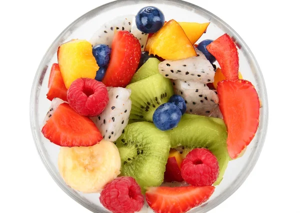 Bowl with delicious fruit salad — Stock Photo, Image