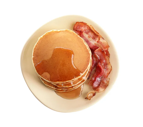 パンケーキとベーコンのプレート — ストック写真