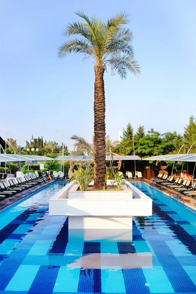View of swimming pool at resort — Stock Photo, Image