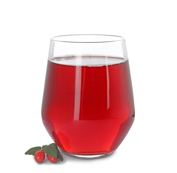 Bicchiere con succo di goji — Foto Stock