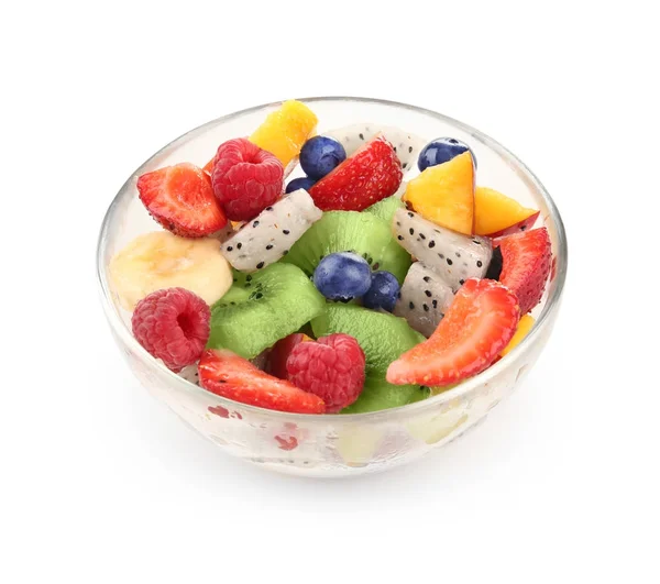 Bowl with delicious fruit salad — Stock Photo, Image