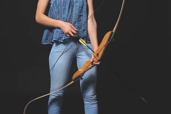 Young woman with bow — Stock Photo, Image