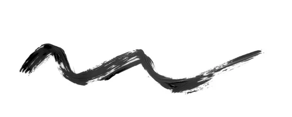 Black mascara brush stroke — Stock Photo, Image