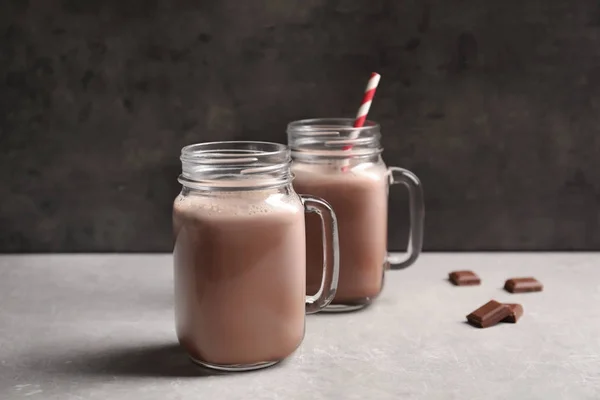 Mugs with yummy cocoa — Stock Photo, Image