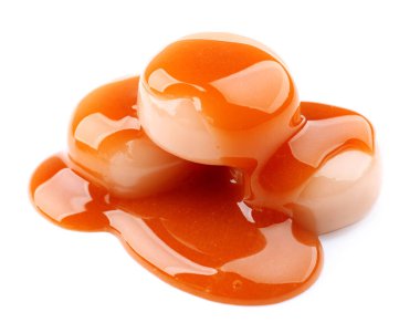 Tatlı karamel tepesi ile şeker 