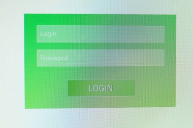 Kullanıcı adı ve şifre ekranda