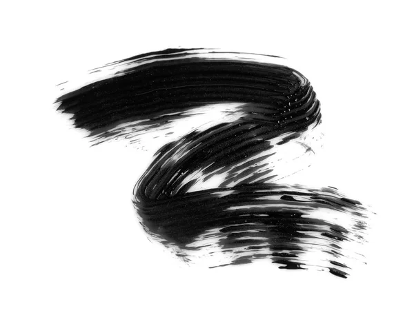 Black mascara brush stroke — Stock Photo, Image