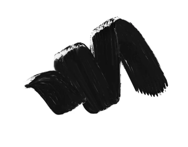 Black mascara brush stroke — Stock Photo, Image