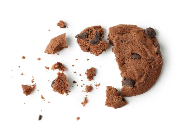 Lahodné ovesné vločky cookie s čokoládovými kousky — Stock fotografie