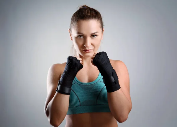 Lindo boxeador femenino — Foto de Stock