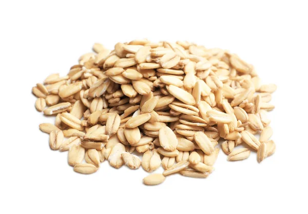 Raw oatmeal on white background — Stock Photo, Image