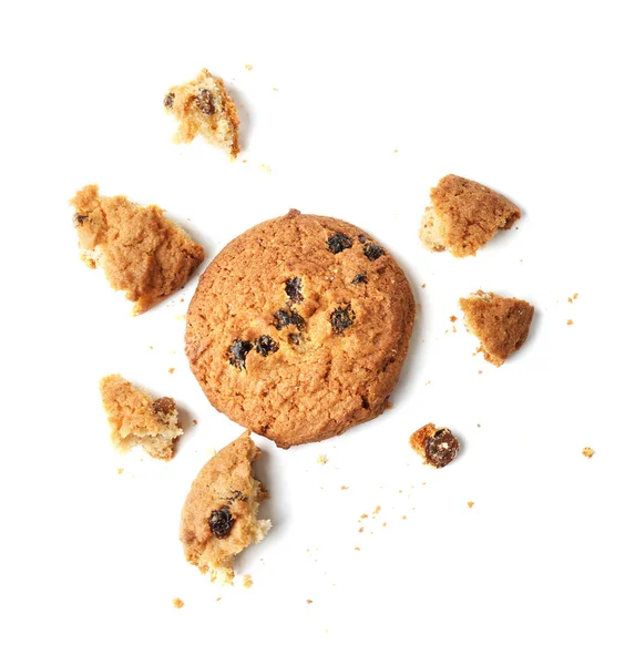 Delicious oatmeal cookie with raisins — Stock Photo, Image