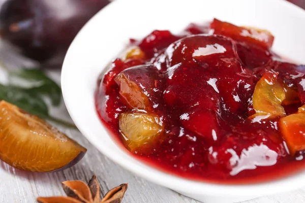 Delicious plum jam — Stock Photo, Image