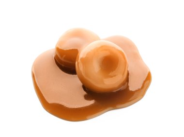 Tatlı karamel tepesi ile şeker 