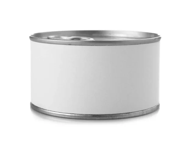 ホワイトのブリキ缶 — ストック写真