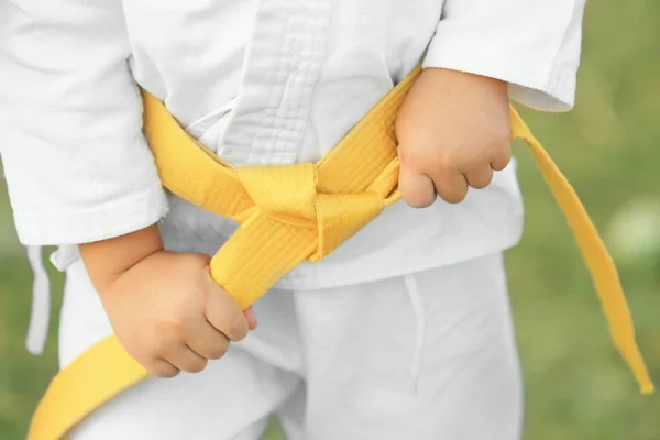 Küçük çocuk karategi — Stok fotoğraf