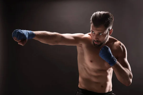 Boxeador masculino de fondo — Foto de Stock