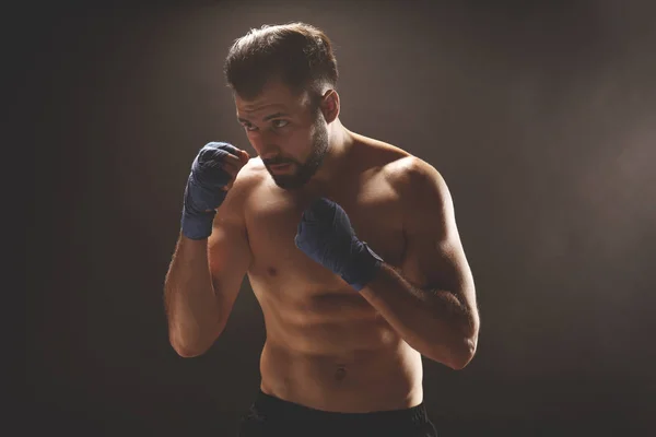 Boxeador masculino de fondo — Foto de Stock