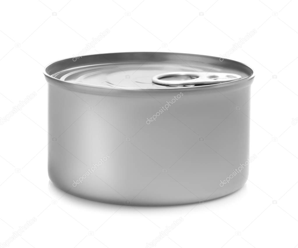 Tin can on white  