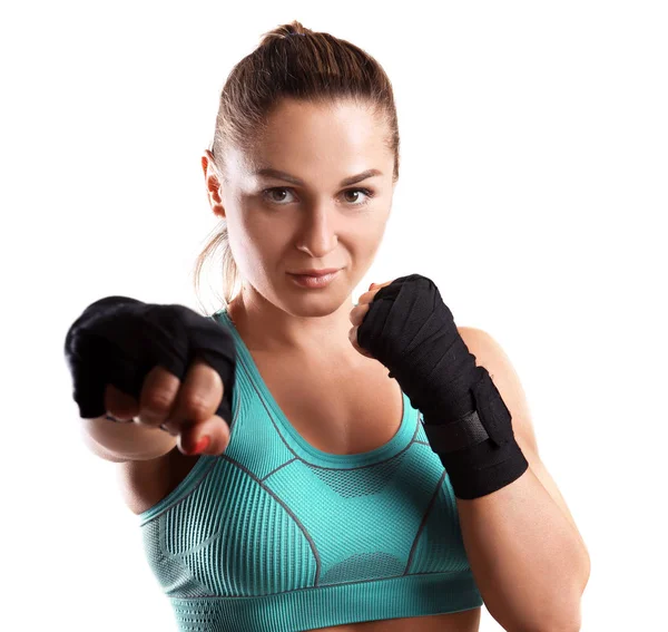 Schattig vrouwelijke bokser — Stockfoto