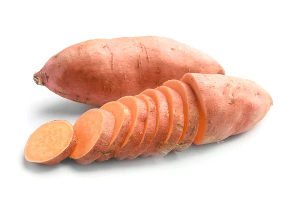 Солодкий картоплю скибочками — стокове фото