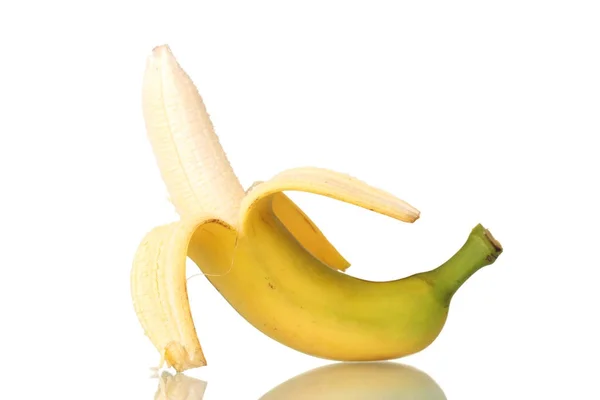 Smakowitym bananem na białym — Zdjęcie stockowe