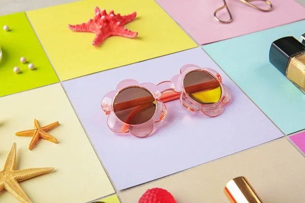 Colorful composition with accessories — Stock Photo, Image