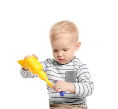 Şirin Bebek oyuncaklar, üzerinde beyaz izole