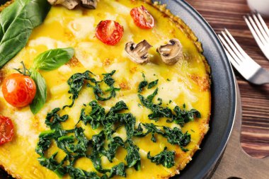 Ispanaklı lezzetli frittata