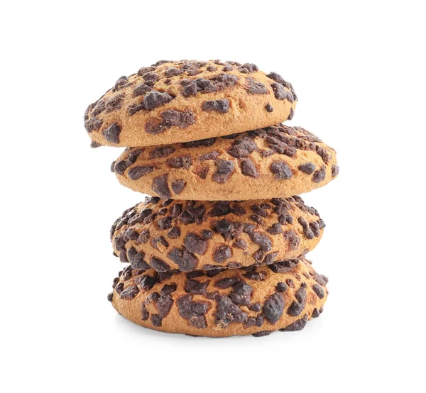 Gustosi biscotti di farina d'avena con cioccolato — Foto Stock