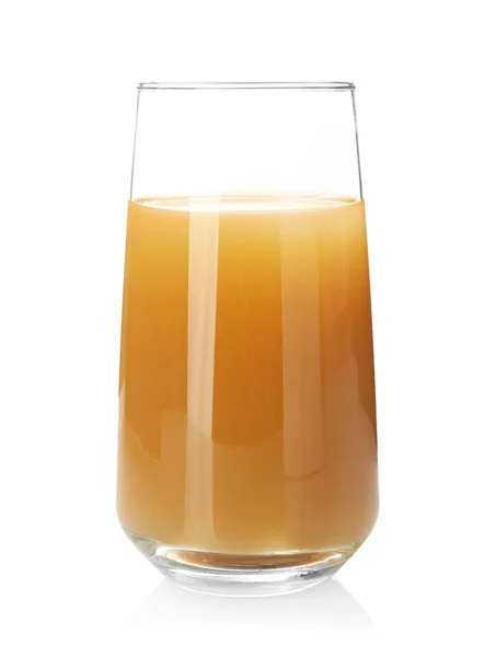 Склянка зі свіжим яблучним соком — стокове фото