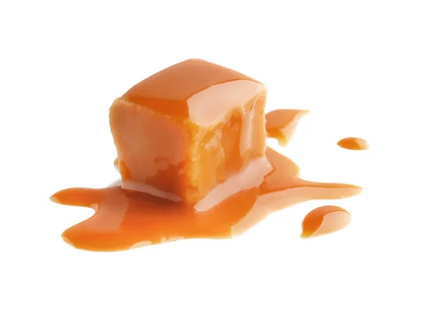 Zoete snoep met karamel-topping — Stockfoto