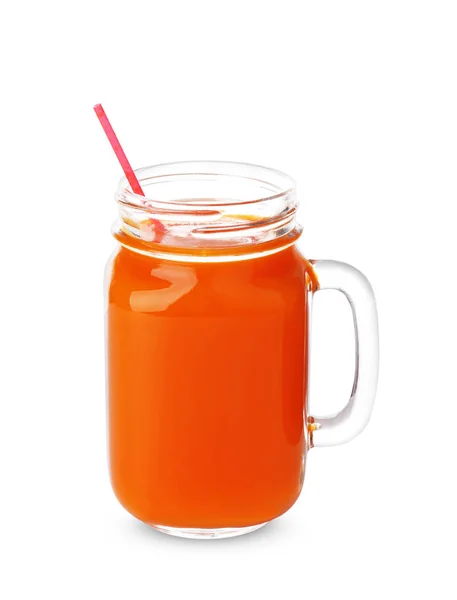 Einmachglas mit frischem Saft — Stockfoto