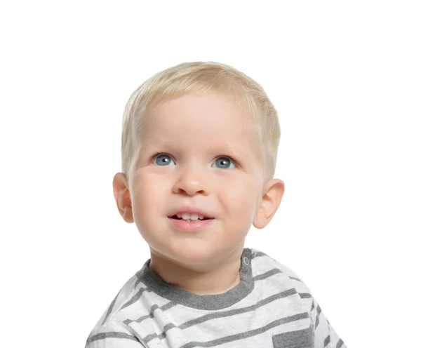 Симпатична дитина, ізольована на білому — стокове фото