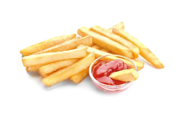 Lekkere frietjes met saus — Stockfoto