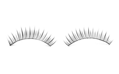 beyaz üzerine yanlış eyelashes 