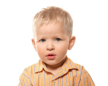 Beyaz izole şirin bebek,