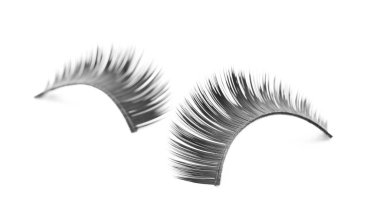 beyaz üzerine yanlış eyelashes 