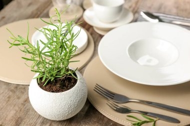 Akşam yemeği için sofra 