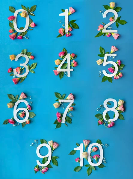 花飾り付き数字 — ストック写真