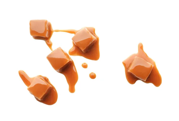 Sladké bonbony s karamelovou polevou — Stock fotografie