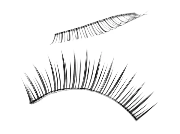 Beyaz üzerine yanlış eyelashes — Stok fotoğraf