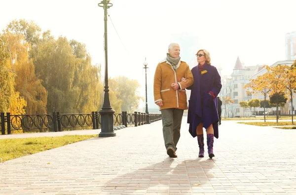 Couple âgé dans le parc — Photo