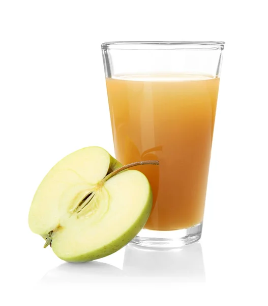 Vaso con zumo de manzana fresco —  Fotos de Stock