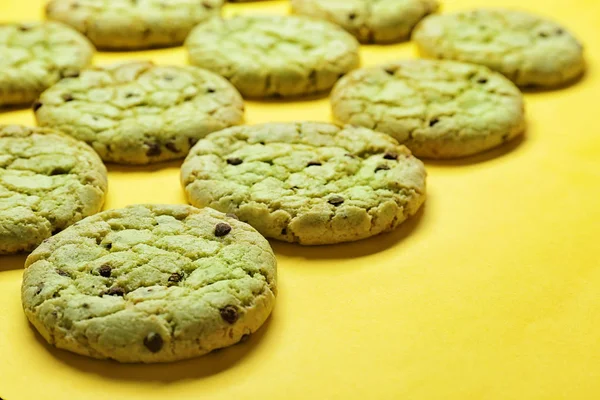 Mint chocolate chip cookies — Zdjęcie stockowe