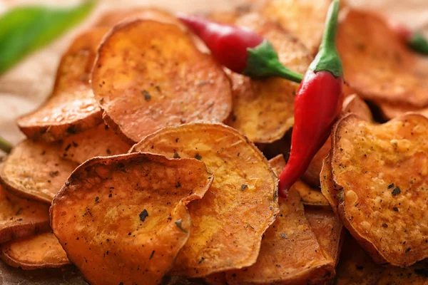 Leckere Süßkartoffelchips — Stockfoto